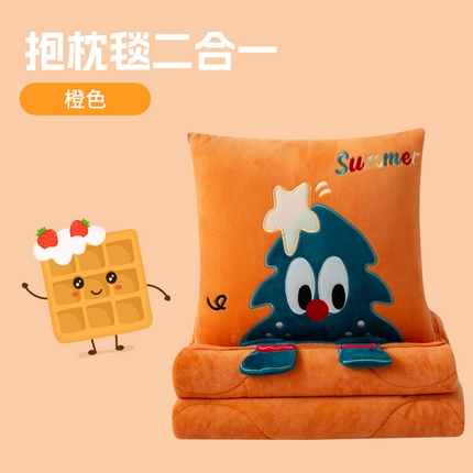 91家纺网 家纺一手货源 找家纺 （总）雷娜家居 2025款加厚牛奶绒奶油小松树抱枕被