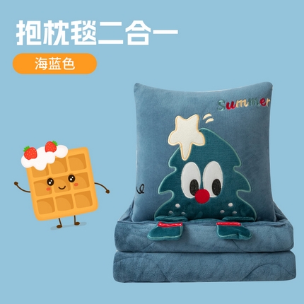 91家纺网 家纺一手货源 找家纺 （总）雷娜家居 2025款加厚牛奶绒奶油小松树抱枕被