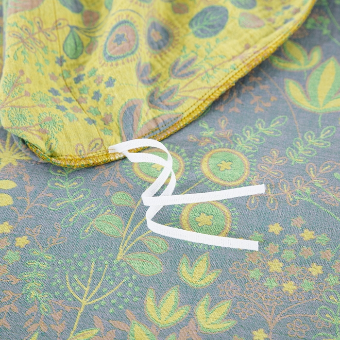 91家纺网 家纺一手货源 找家纺 鲁爱 2025新款全棉色织双层纱纽扣款四件套 普罗旺斯-灰黄