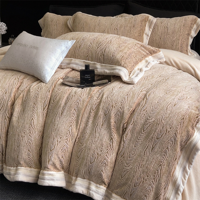 91家纺网 家纺一手货源 找家纺 馨蕊家居 2024新款秋冬轻奢煦暖绒四件套-尤拉 尤拉-美拉德