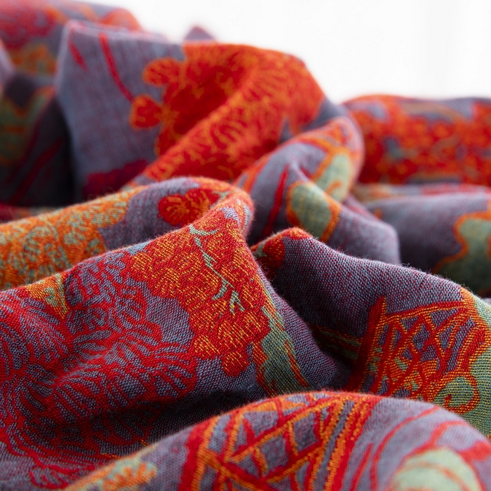 91家纺网 家纺一手货源 找家纺 鲁爱 2025新款全棉色织双层纱纽扣款四件套 烟雨湖畔-紫罗兰