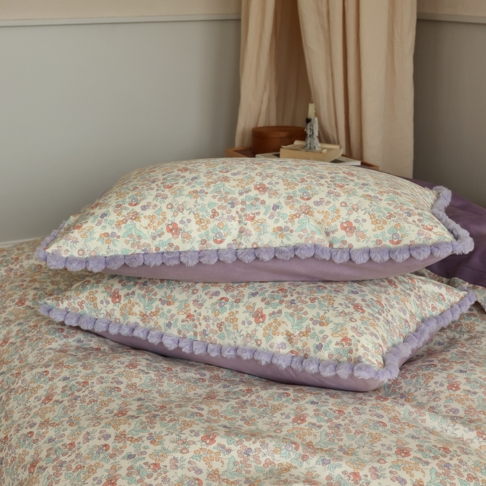 91家纺网 家纺一手货源 找家纺 棉眠 2024新款棉加绒毛球款四件套第二批 美琪（棉加绒）