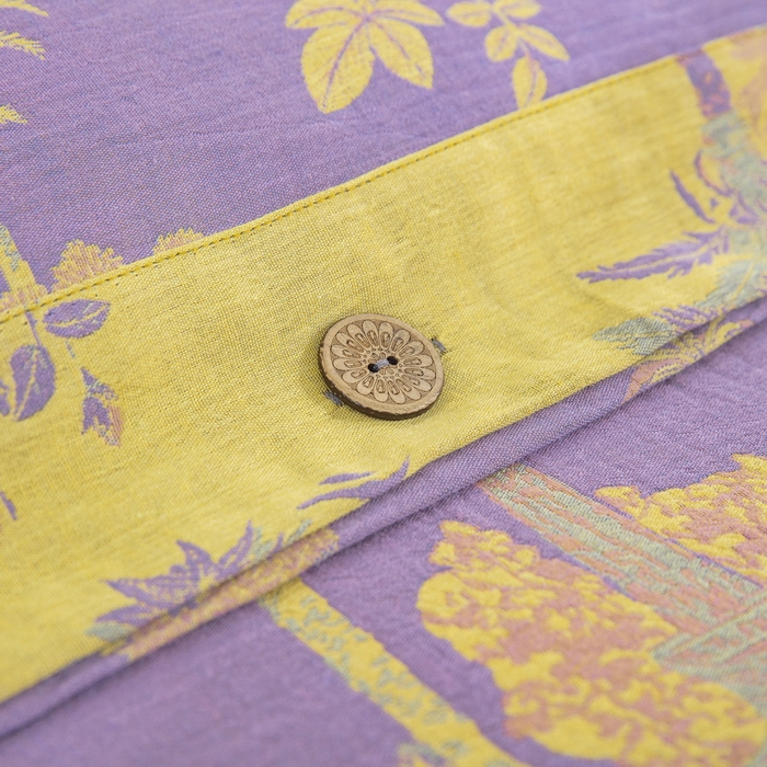 91家纺网 家纺一手货源 找家纺 （总）鲁爱 2025新款全棉色织双层纱纽扣款四件套