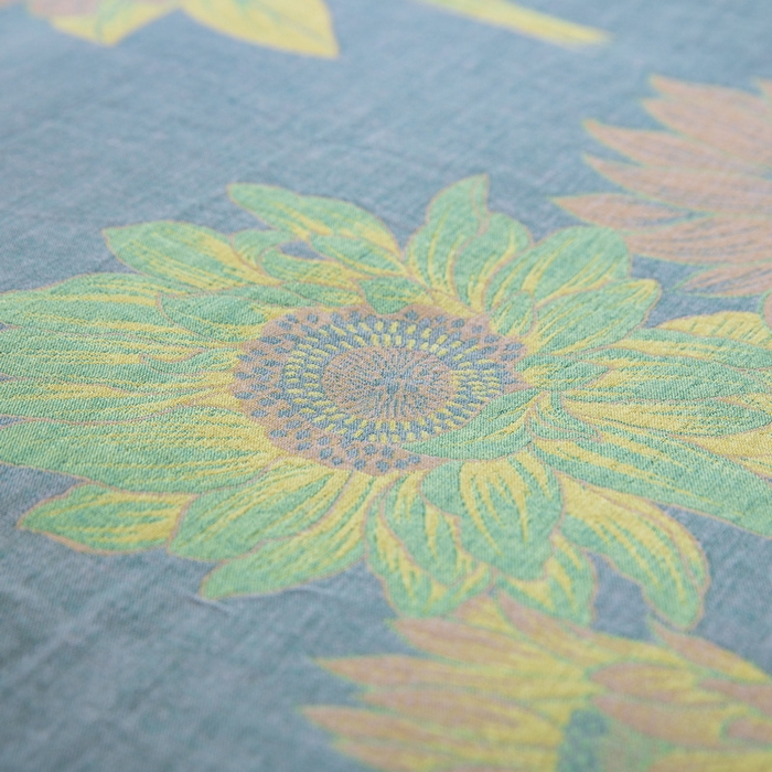 91家纺网 家纺一手货源 找家纺 鲁爱 2025新款全棉色织双层纱纽扣款四件套 一举夺魁-灰黄