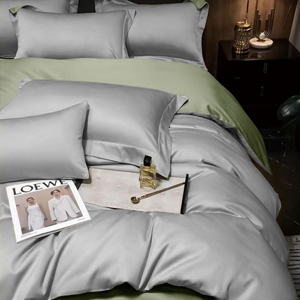 91家纺网 家纺一手货源 找家纺 未来家居 2024新款100S长绒棉丽姿四件套 丽姿-星灰