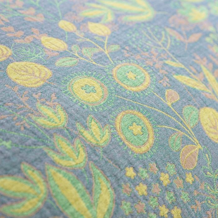 91家纺网 家纺一手货源 找家纺 鲁爱 2025新款全棉色织双层纱纽扣款四件套 普罗旺斯-灰黄