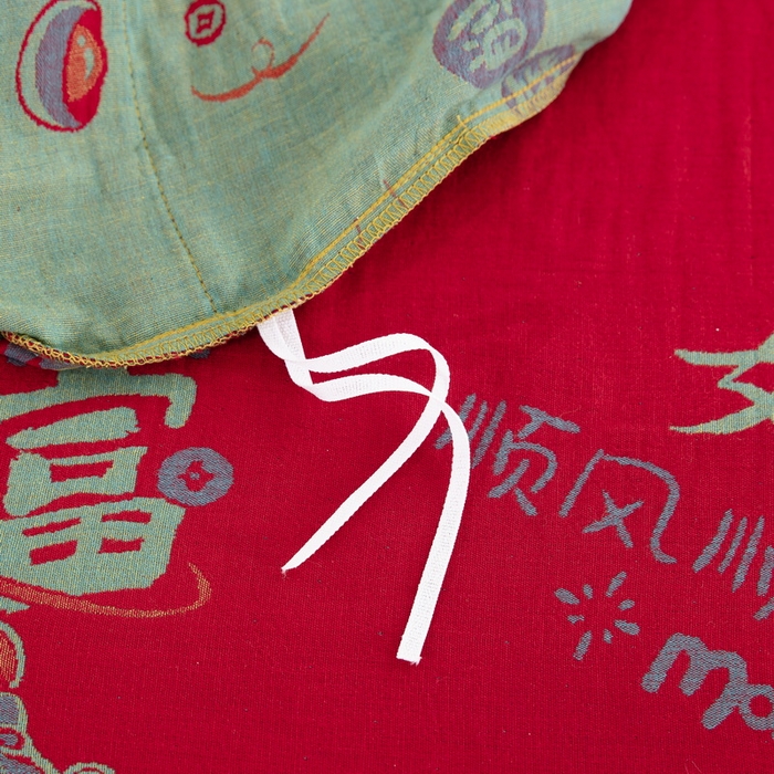 91家纺网 家纺一手货源 找家纺 鲁爱 2025新款全棉色织双层纱纽扣款四件套 一夜暴富