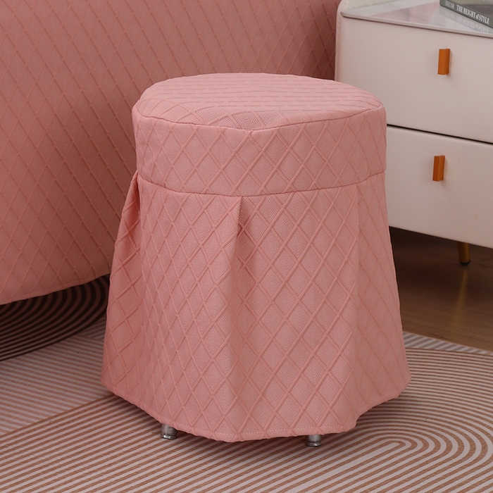 91家纺网 家纺一手货源 找家纺 琪宝阁 2024新款莫代尔针织棉美 容床罩套件-华夫格 粉色