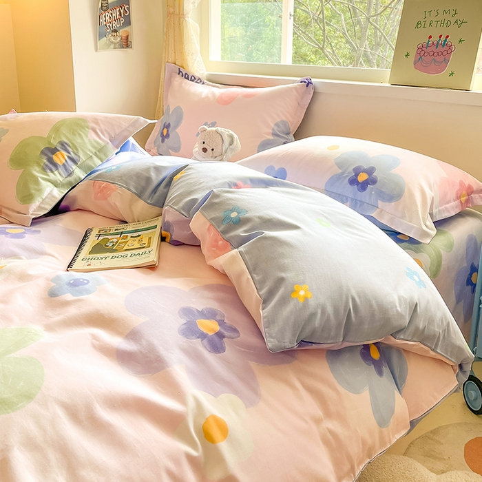 91家纺网 家纺一手货源 找家纺 绵庭家纺 2024新款全棉印花四件套 云锦