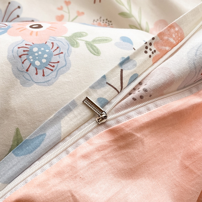 91家纺网 家纺一手货源 找家纺 绵庭家纺 2024新款全棉印花四件套 梦娜