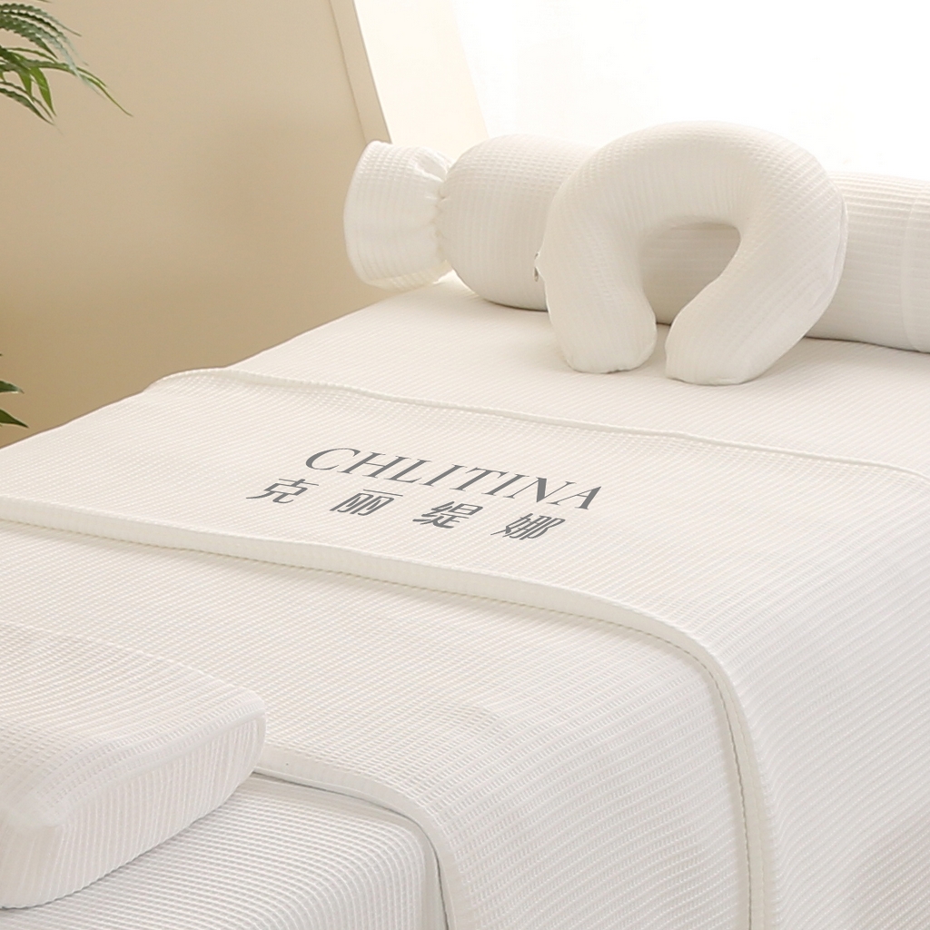 91家纺网 家纺一手货源 找家纺 （总）琪宝阁 2024新款莫代尔针织棉美 容床罩套件-点点