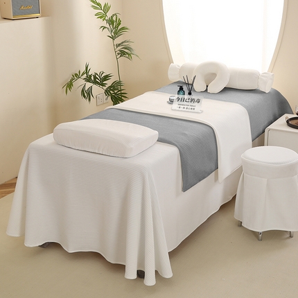 91家纺网 家纺一手货源 找家纺 （总）琪宝阁 2024新款莫代尔针织棉美 容床罩套件-点点