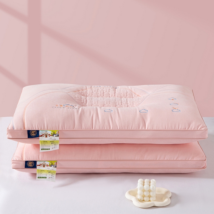 91家纺网 家纺一手货源 找家纺 佳尚枕芯 2025新款A类云感SPA枕芯酒店护颈枕头枕芯 云感SPA护颈枕-粉色