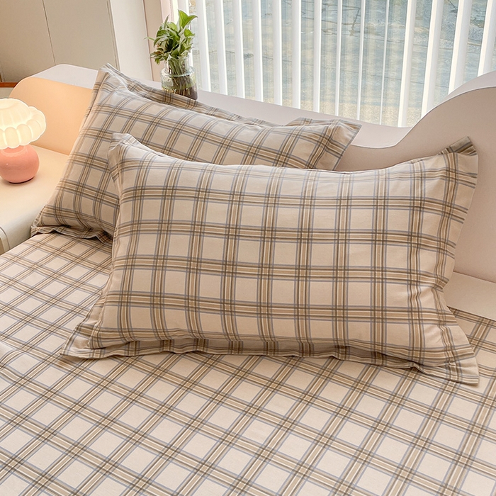 91家纺网 家纺一手货源 找家纺 绵庭家纺 2024新款全棉印花四件套 夏洛克咖