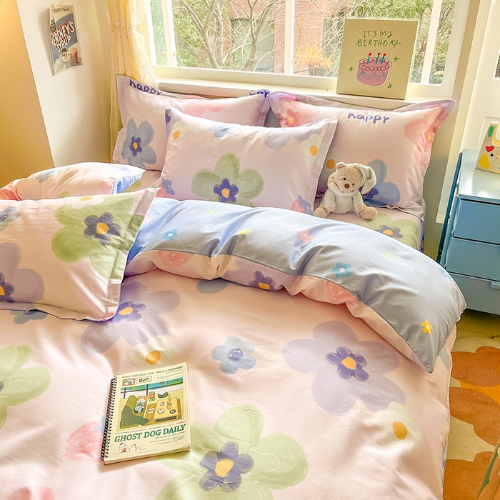 91家纺网 家纺一手货源 找家纺 绵庭家纺 2024新款全棉印花四件套 云锦