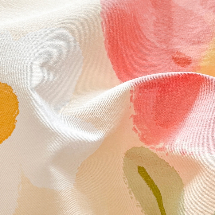 91家纺网 家纺一手货源 找家纺 绵庭家纺 2024新款全棉印花四件套 花之梦 红