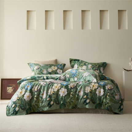 91家纺网 家纺一手货源 找家纺 （总）阿那亚 2024新款100支长绒棉四件套数码印花四件套全棉四件套(控价378/398)