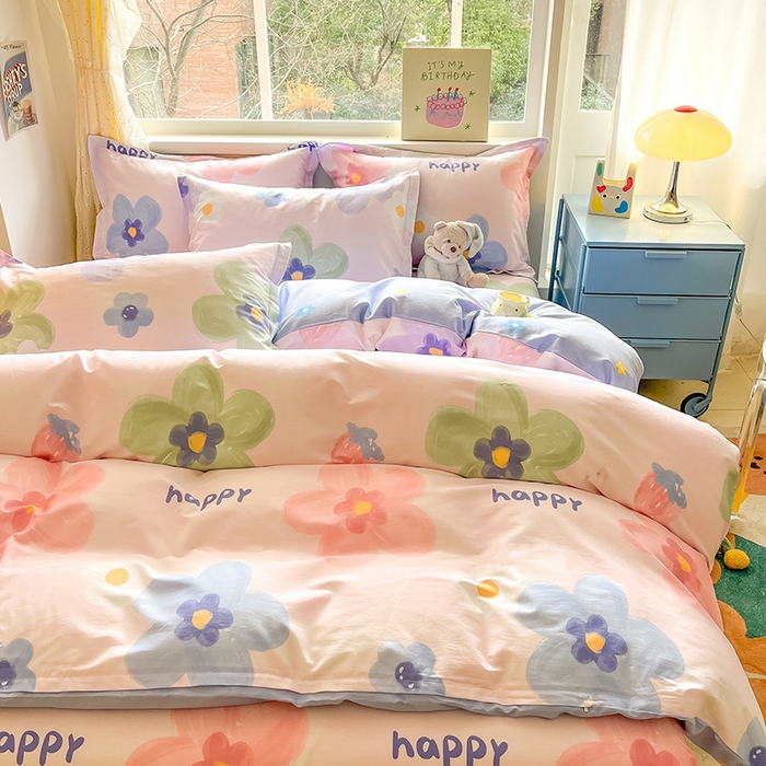 91家纺网 家纺一手货源 找家纺 绵庭家纺 2024新款全棉印花四件套 云锦