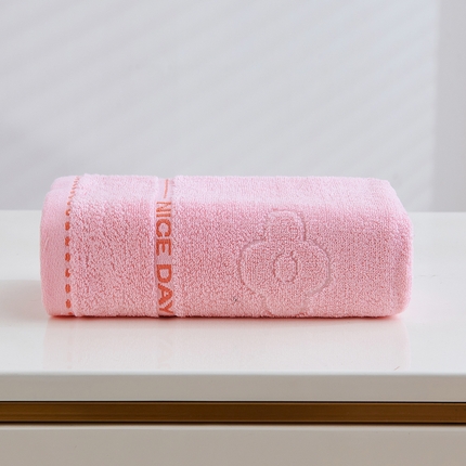 91家纺网 家纺一手货源 找家纺 悦然毛巾被 2024新款云柔亲肤全棉家用毛巾 雅婷-粉