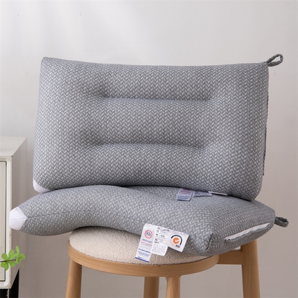 91家纺网 家纺一手货源 找家纺 （总）织布人 2024新款枕芯针织棉网格透气定型枕头学生成人护颈保健枕芯48*74cm/只