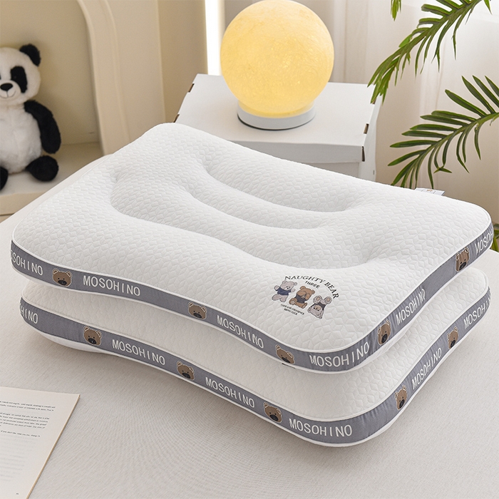 91家纺网 家纺一手货源 找家纺 （总）佳尚枕芯 2025新款枕芯针织卡通小熊亲子组合枕儿童学生成人枕定型护颈枕枕枕头枕芯