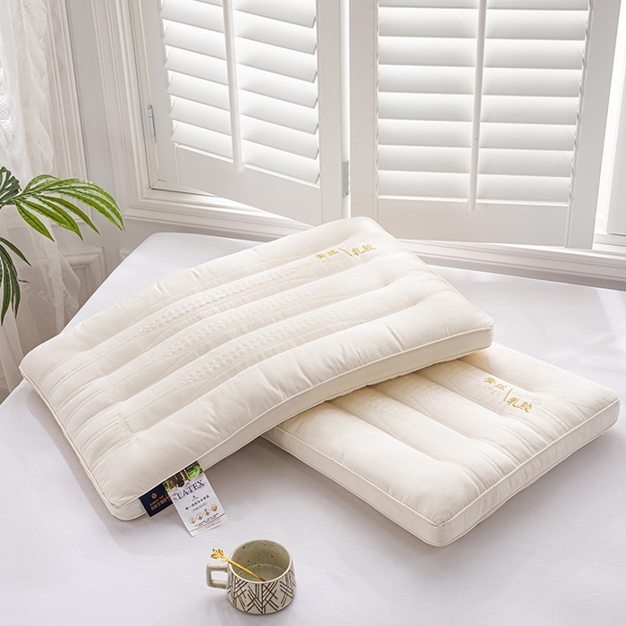 91家纺网 家纺一手货源 找家纺 佳尚枕芯 2024新款蚕丝乳胶功能低枕枕头枕芯 蚕丝乳胶低枕-米黄