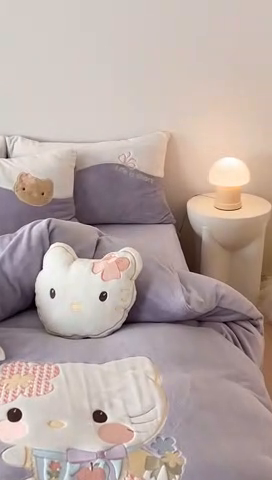 91家纺网 家纺一手货源 找家纺 （总）朗莎家纺 2024新款230g高克重贴布绣牛奶绒四件套