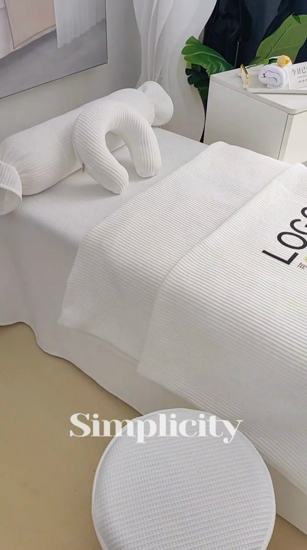 91家纺网 家纺一手货源 找家纺 （总）琪宝阁 2024新款莫代尔针织棉美 容床罩套件-点点