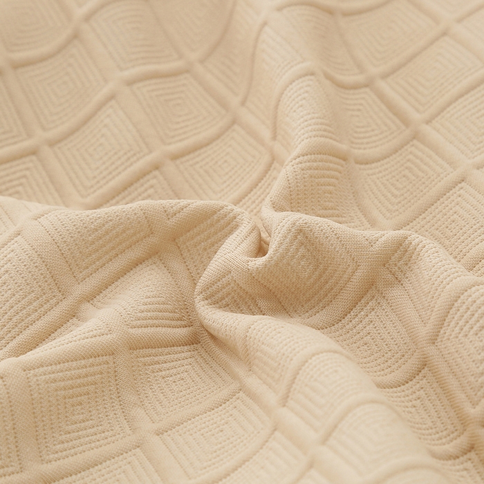 91家纺网 家纺一手货源 找家纺 琪宝阁 2024新款莫代尔针织棉美 容床罩套件-华夫格 卡其