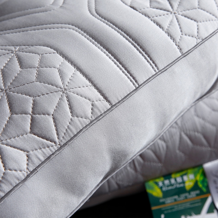 91家纺网 家纺一手货源 找家纺 佳尚枕芯 2024新款莫代尔乳胶枕芯蚕丝乳胶枕保健枕 枕头枕芯 绅士灰