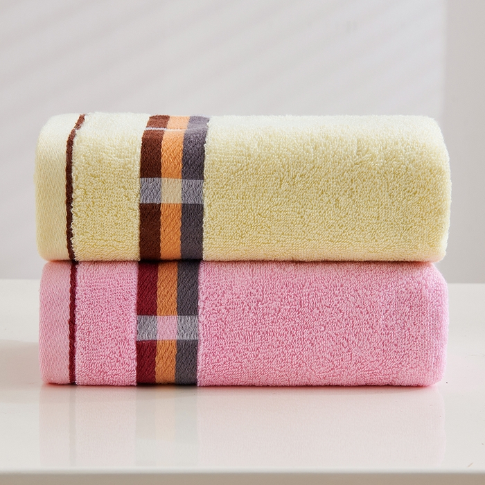91家纺网 家纺一手货源 找家纺 悦然毛巾被 2024新款云柔亲肤全棉家用毛巾 段格-米黄