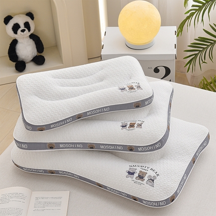 （总）佳尚枕芯 2025新款枕芯针织卡通小熊亲子组合枕儿童学生成人枕定型护颈枕枕枕头枕芯