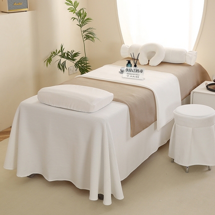 91家纺网 家纺一手货源 找家纺 （总）琪宝阁 2024新款莫代尔针织棉美 容床罩套件-点点