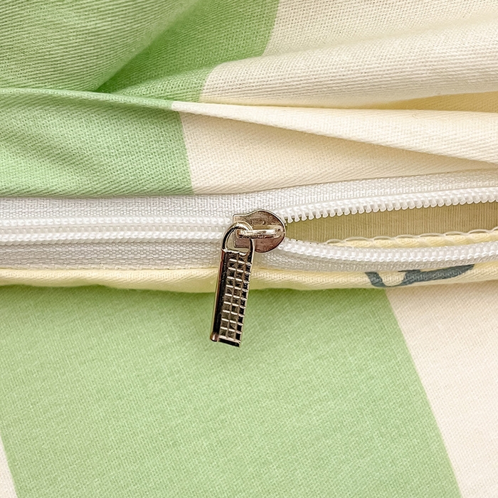 91家纺网 家纺一手货源 找家纺 绵庭家纺 2024新款全棉印花四件套 奶油狗 绿