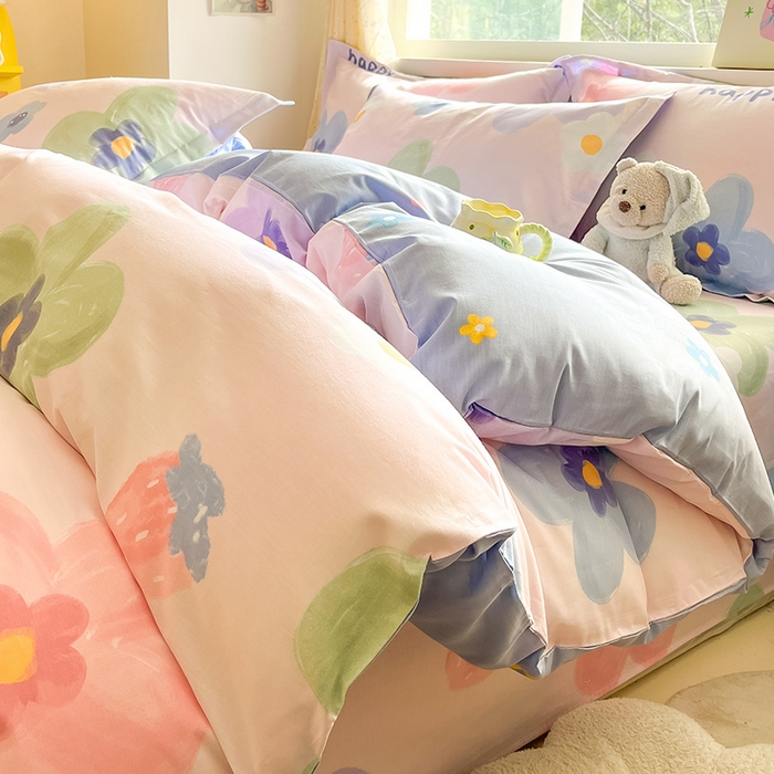 91家纺网 家纺一手货源 找家纺 绵庭家纺 2024新款全棉印花四件套 云锦