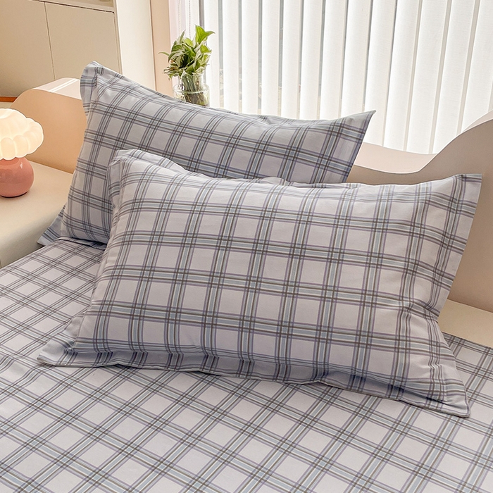 91家纺网 家纺一手货源 找家纺 绵庭家纺 2024新款全棉印花四件套 夏洛克 蓝