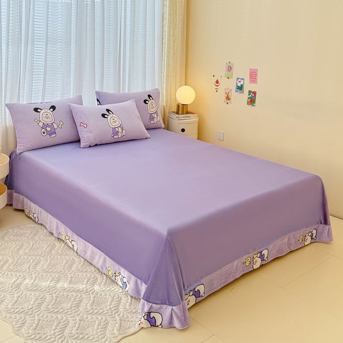 91家纺网 家纺一手货源 找家纺 仟网汇 2024直播爆款跑量牛奶绒四件套 乐淘淘