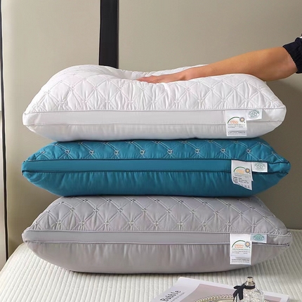 （总）佳尚枕芯 2025新款立体绗绣菱形方格枕枕头枕芯