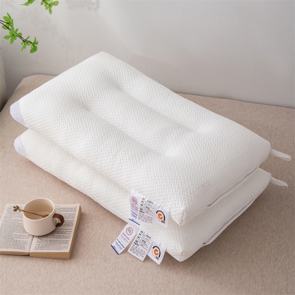 91家纺网 家纺一手货源 找家纺 （总）织布人 2024新款枕芯针织棉网格透气定型枕头学生成人护颈保健枕芯48*74cm/只