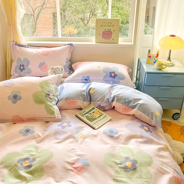 91家纺网 家纺一手货源 找家纺 绵庭家纺 2024新款全棉印花四件套 云锦