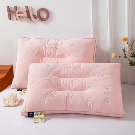 91家纺网 家纺一手货源 找家纺 佳尚枕芯 2025新款A类云感SPA枕芯酒店护颈枕头枕芯 云感SPA护颈枕-粉色