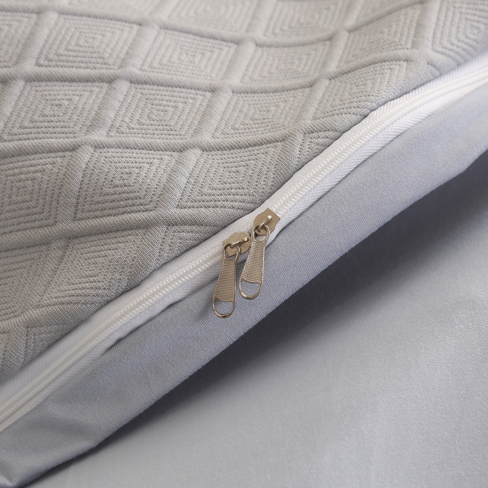 91家纺网 家纺一手货源 找家纺 琪宝阁 2024新款莫代尔针织棉美 容床罩套件-华夫格 灰色