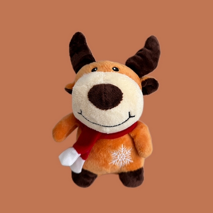 91家纺网 家纺一手货源 找家纺 慕绸家纺（原萌宝老粗布厂家） 2025新款直播间引流款福利款20cm左右玩偶 圣诞小鹿