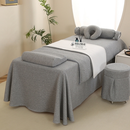 91家纺网 家纺一手货源 找家纺 （总）琪宝阁 2024新款莫代尔针织棉美 容床罩套件-点点