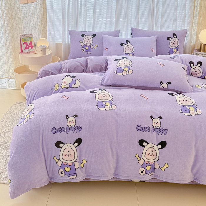 91家纺网 家纺一手货源 找家纺 仟网汇 2024直播爆款跑量牛奶绒四件套 乐淘淘