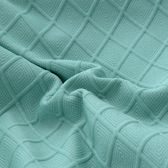 91家纺网 家纺一手货源 找家纺 琪宝阁 2024新款莫代尔针织棉美 容床罩套件-华夫格 绿色