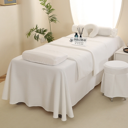 91家纺网 家纺一手货源 找家纺 （总）琪宝阁 2024新款莫代尔针织棉美 容床罩套件-点点