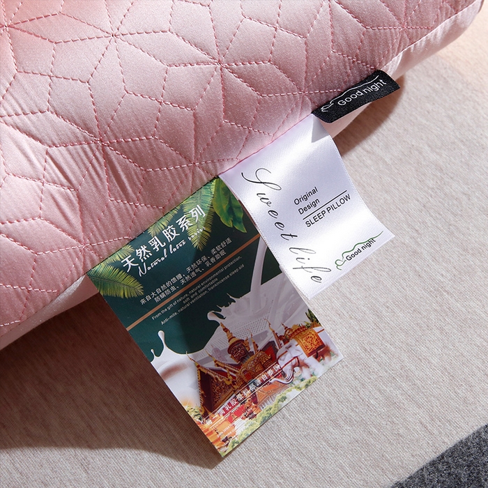 91家纺网 家纺一手货源 找家纺 佳尚枕芯 2024新款莫代尔乳胶枕芯蚕丝乳胶枕保健枕 枕头枕芯 少女粉