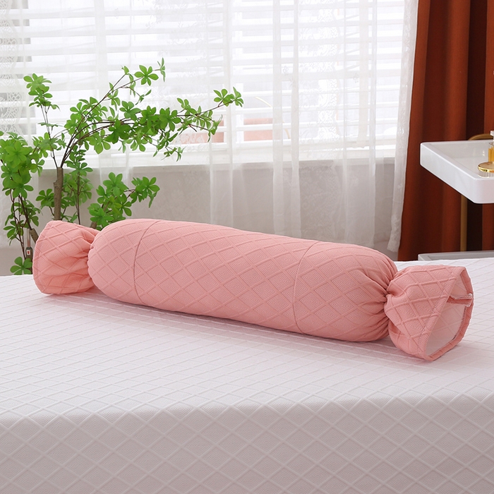 91家纺网 家纺一手货源 找家纺 琪宝阁 2024新款莫代尔针织棉美 容床罩套件-华夫格 粉色