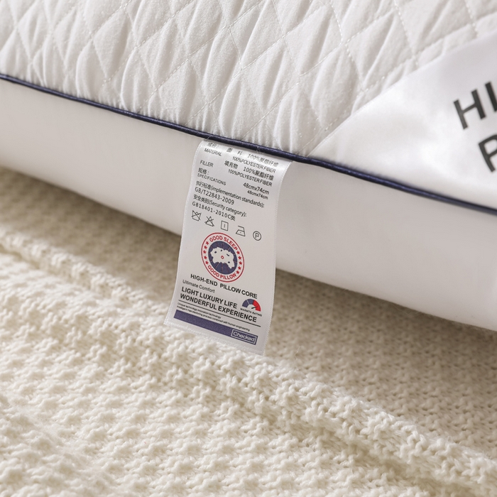 91家纺网 家纺一手货源 找家纺 （总）佳尚枕芯 2025新款单边立体绗绣方格枕枕头枕芯